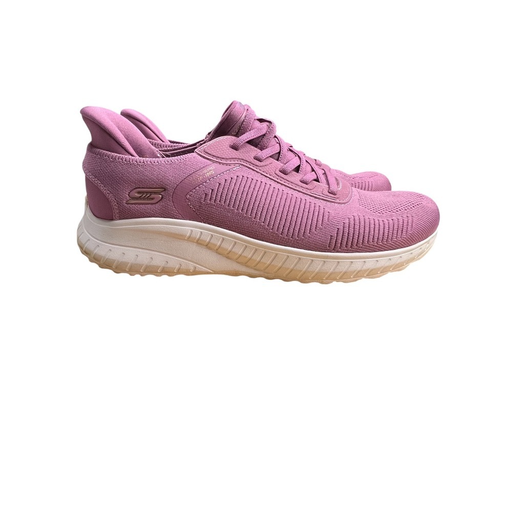 Skechers BOBS Sport Squad Chaos In Color Slip-Ins Pink Sneakers - Size 10